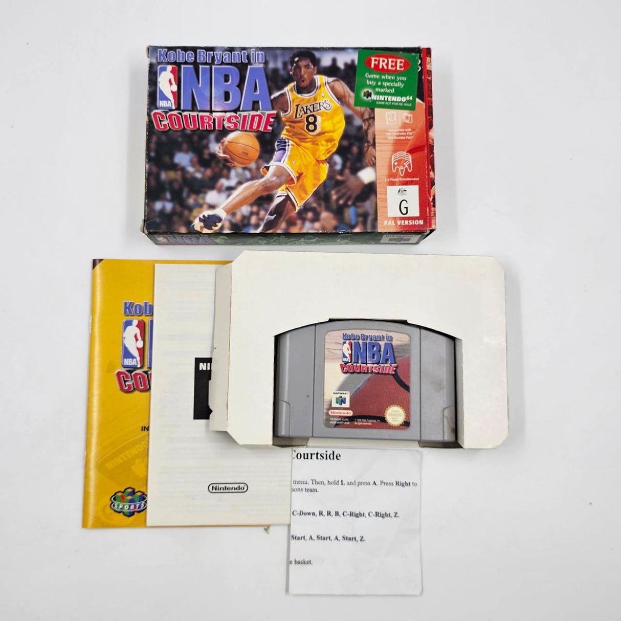 Kobe Bryant in NBA Courtside Nintendo 64 N64 Game Boxed Complete PAL