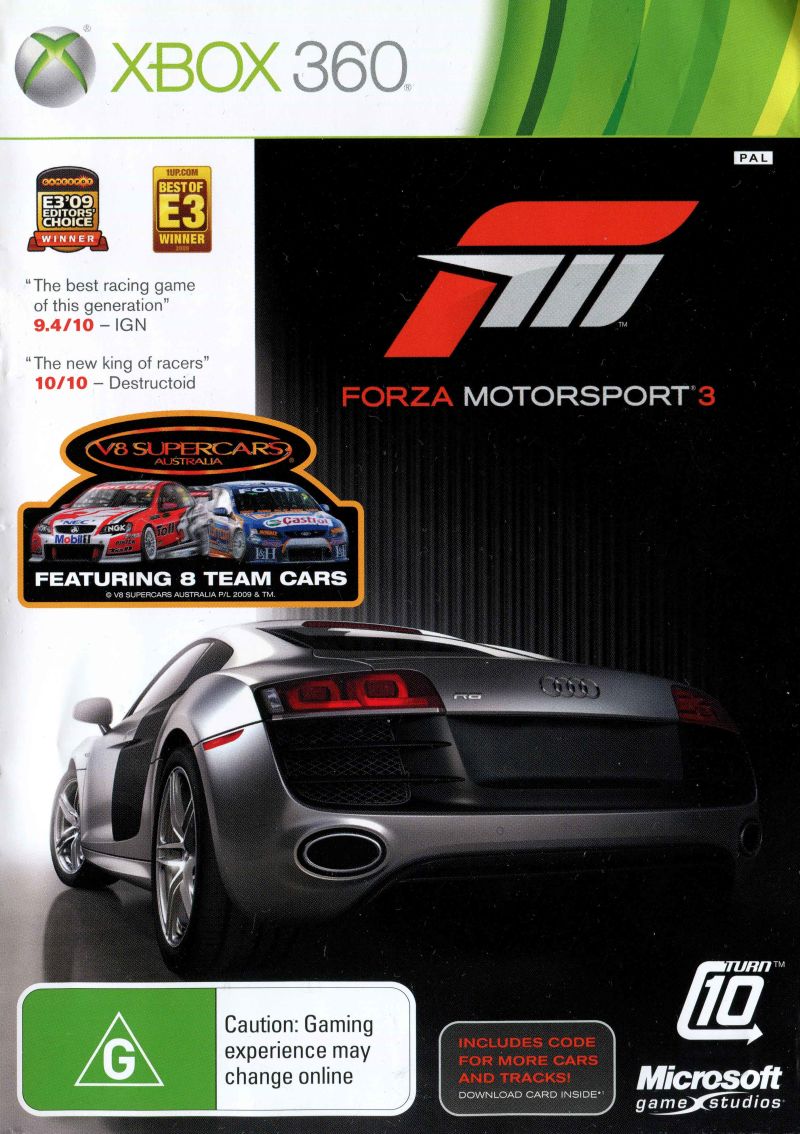 Forza Motorsport 3 Xbox 360 Game PAL