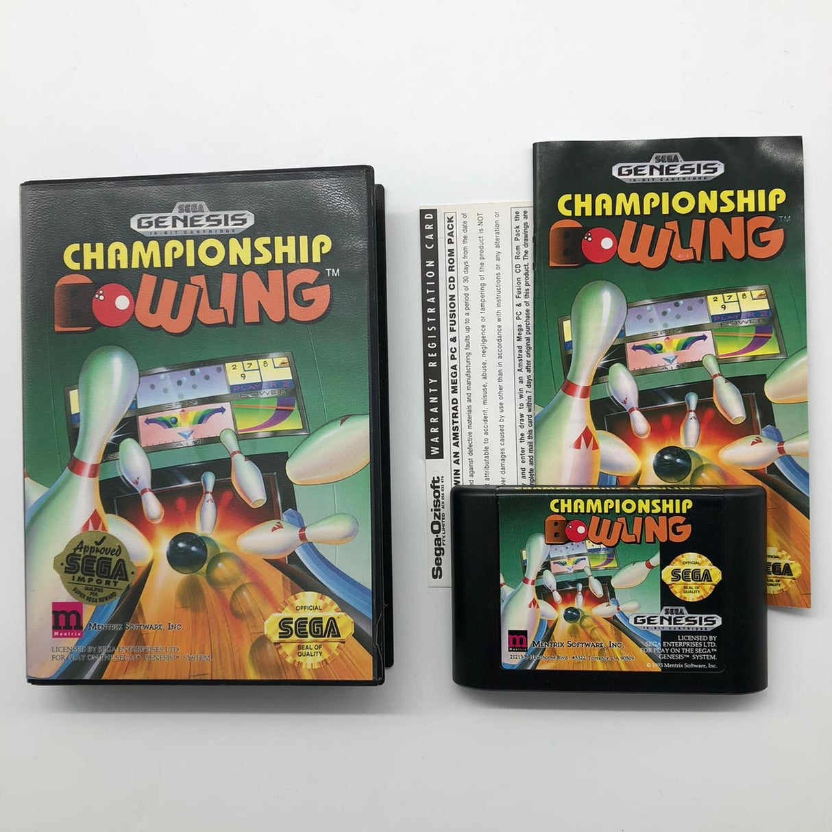 Championship Bowling Sega Mega Drive / Genesis Game + Manual PAL