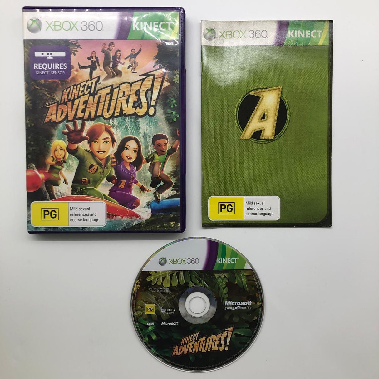 Kinect Adventures Xbox 360 Game + Manual PAL