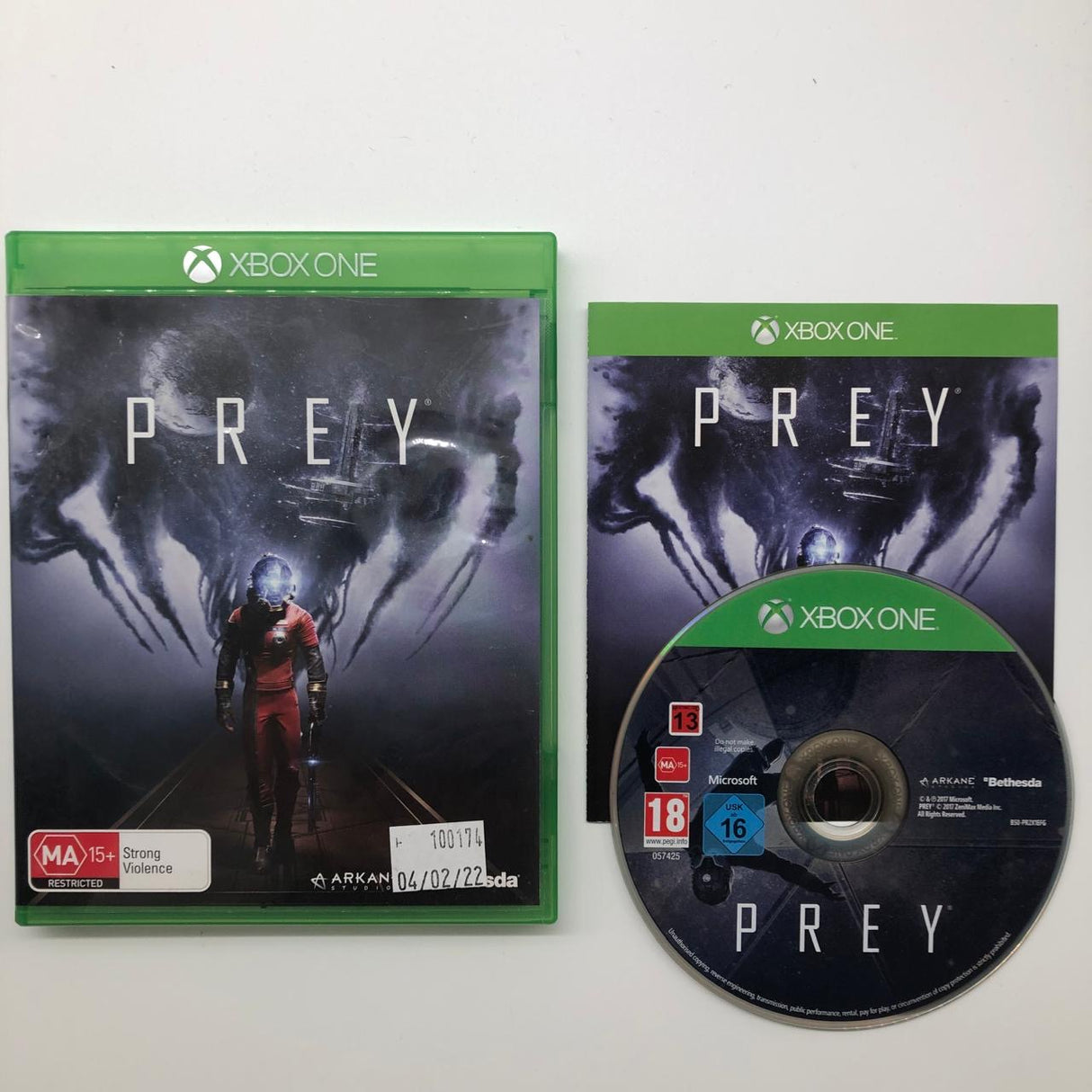 Prey Xbox One Game + Manual PAL