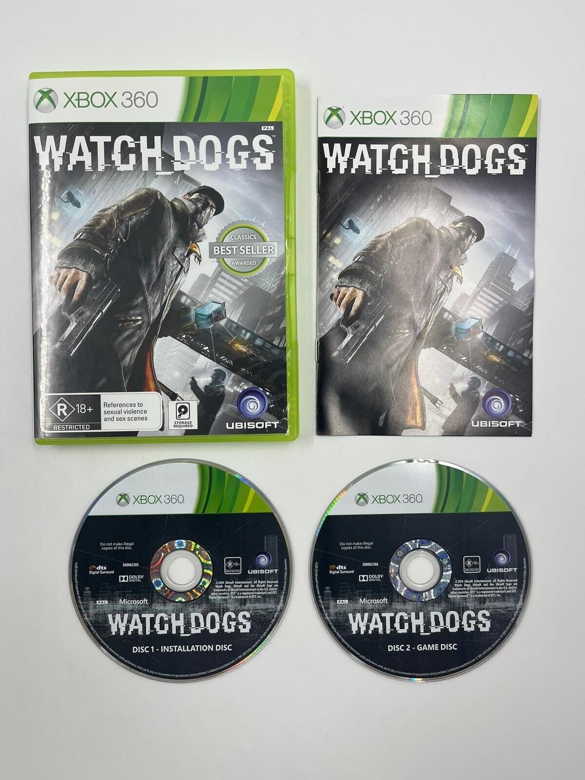 Watch Dogs Xbox 360 Game + Manual PAL