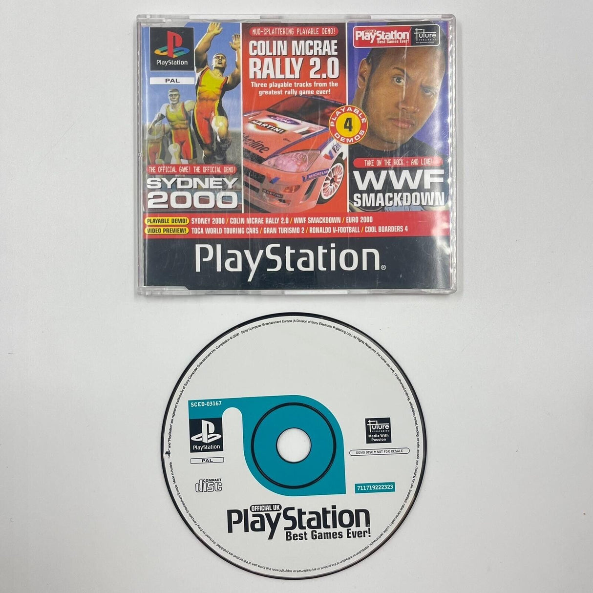 Sydney 2000/Colin Mcrae Rally 2.0/WWF Samckdown PS1 Playstation 1 Demo PAL