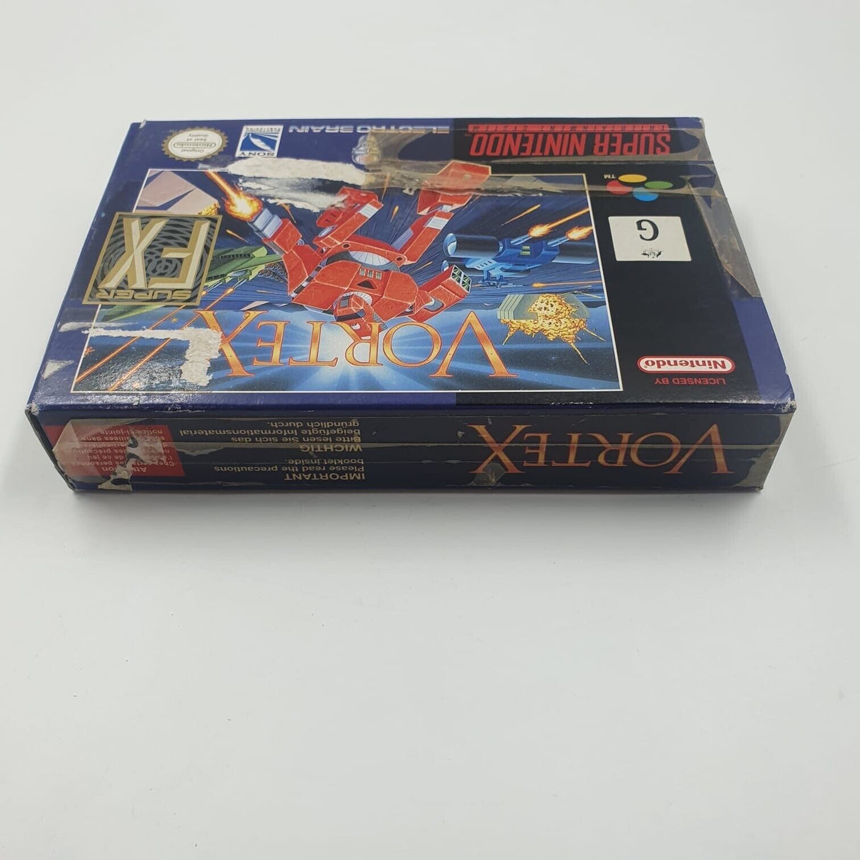 Vortex Super Nintendo Entertainment System SNES Game Boxed + Manual PAL