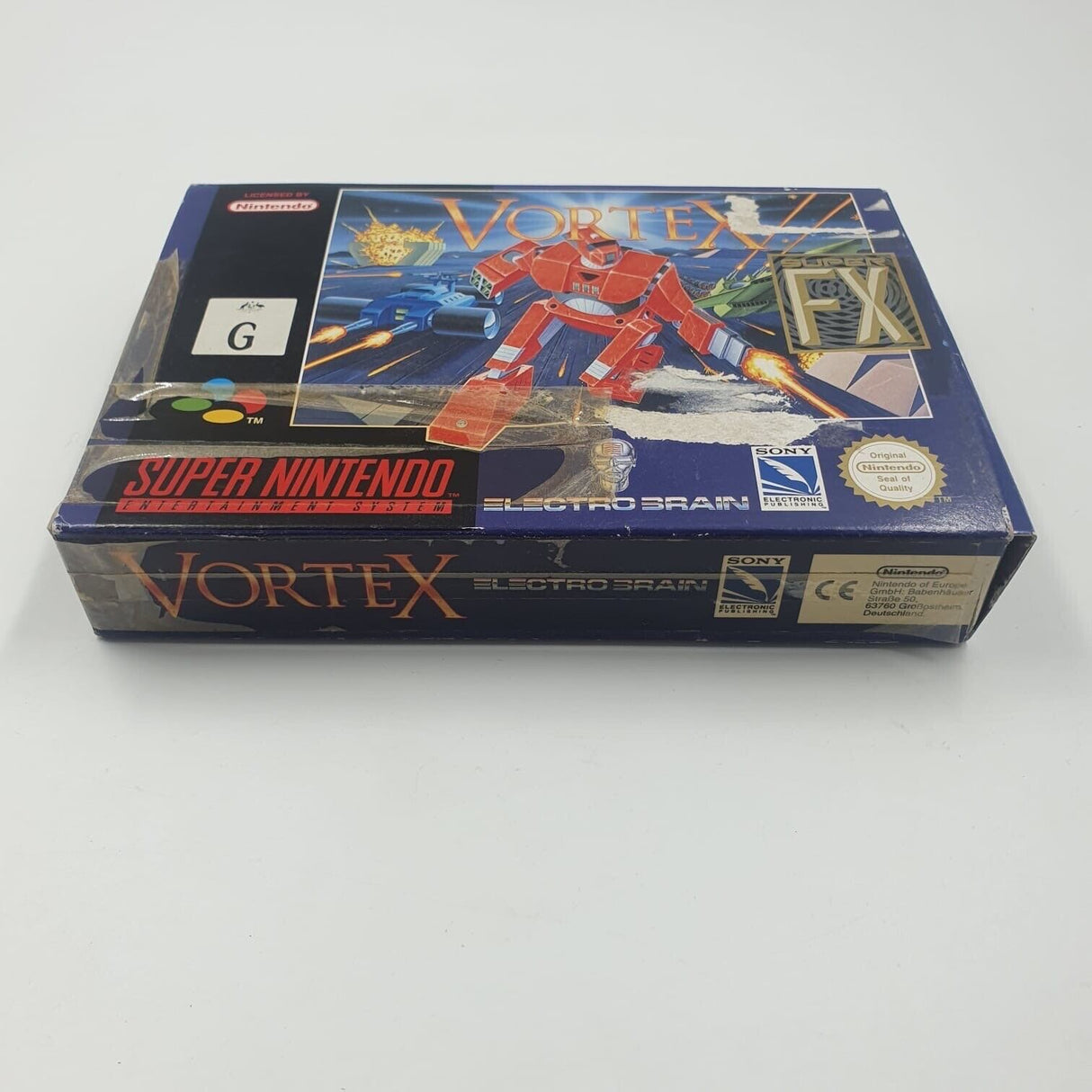 Vortex Super Nintendo Entertainment System SNES Game Boxed + Manual PAL