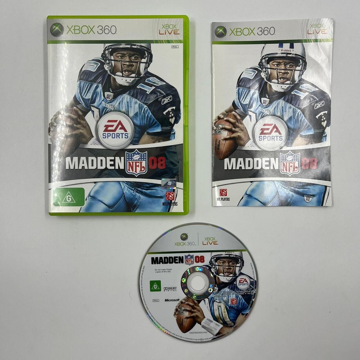 Madden NFL 08 Xbox 360 Game + Manual PAL