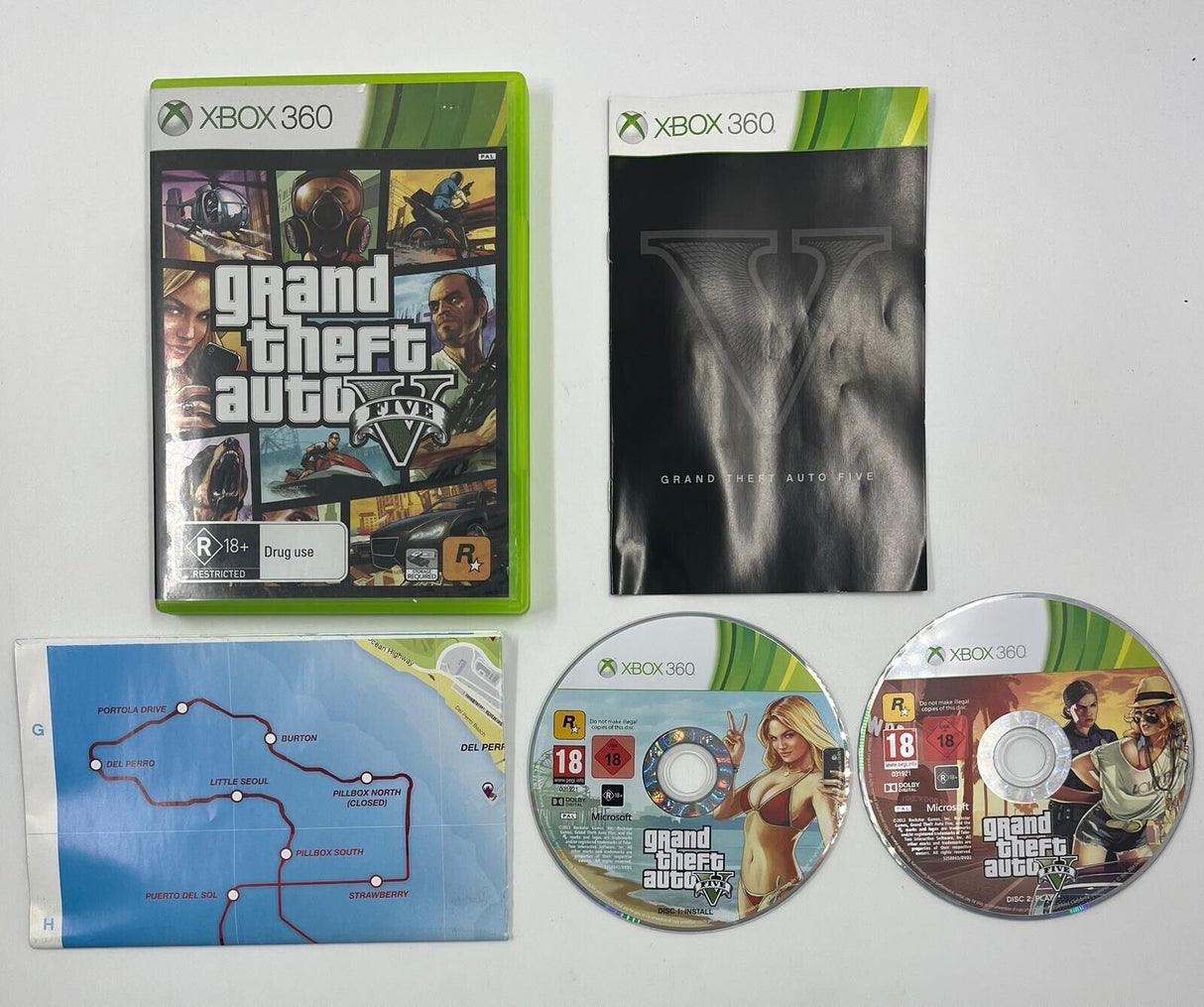 Grand Theft Auto V Xbox 360 Game + Manual PAL
