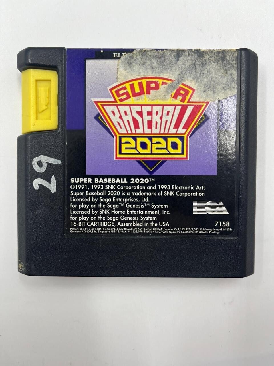 Super Baseball 2020 Sega Mega Drive Game Cartridge PAL