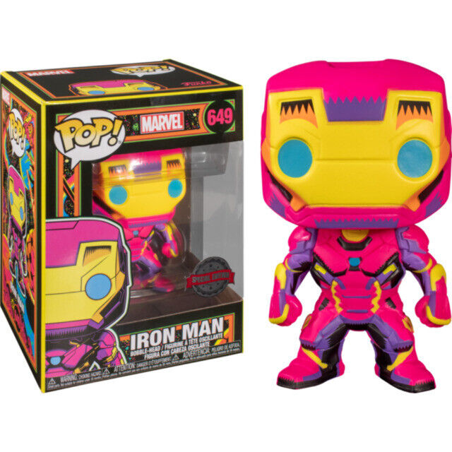 Marvel Blacklight Iron Man #649 Pop Vinyl Figure