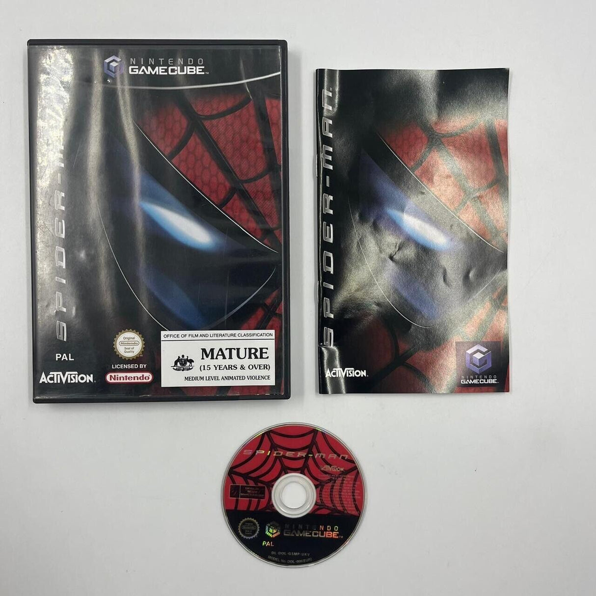 Spider-Man Nintendo Gamecube Game + Manual PAL