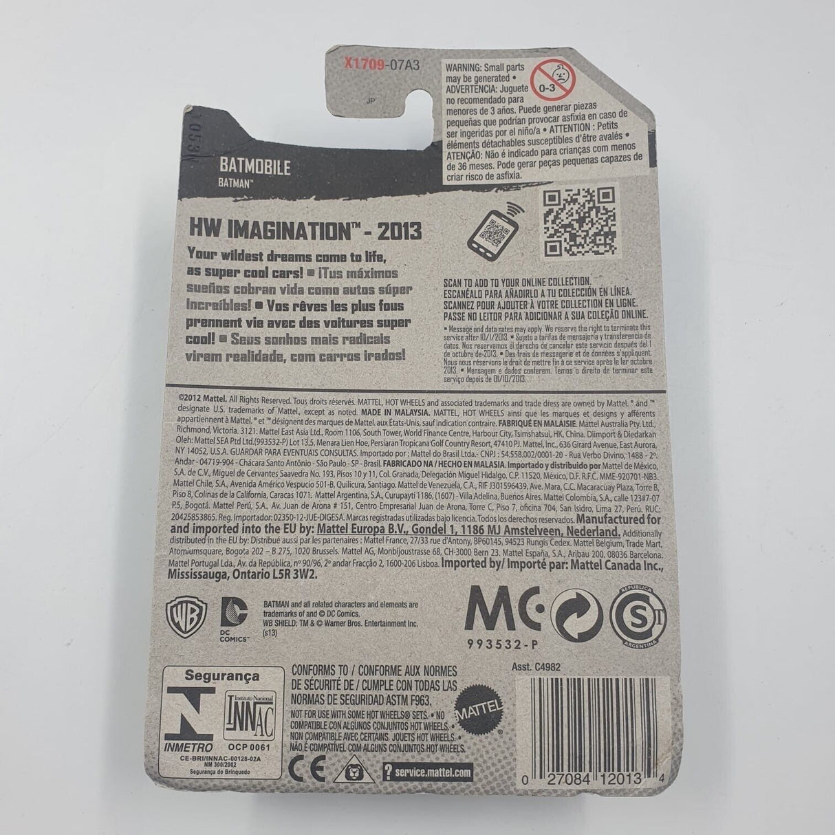 Hot Wheels The Batman Batmobile 2013