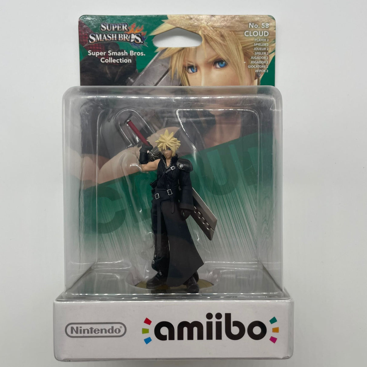 Super Smash Bros Cloud P2 No.58 Nintendo Amiibo