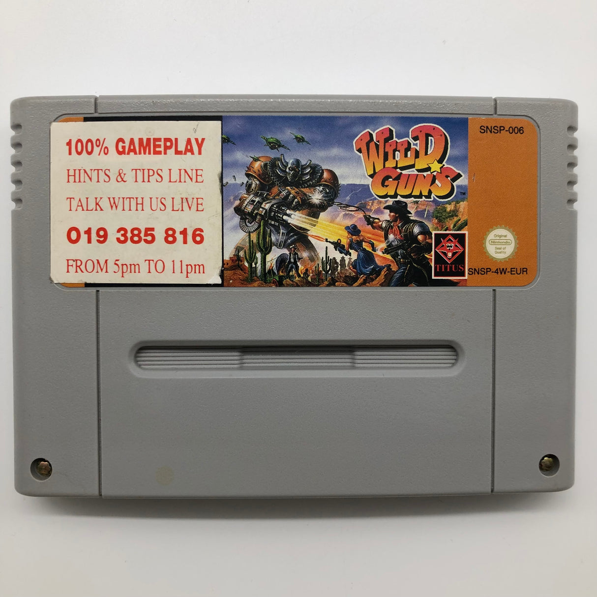 Wild Guns Super Nintendo SNES Game Cartridge PAL