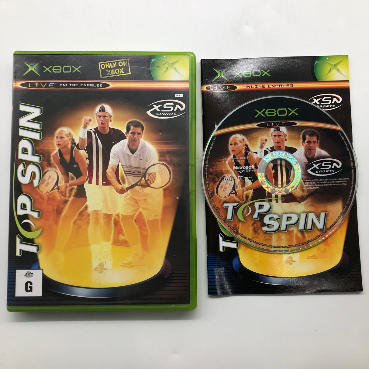 Top Spin Xbox Original Game + Manual PAL