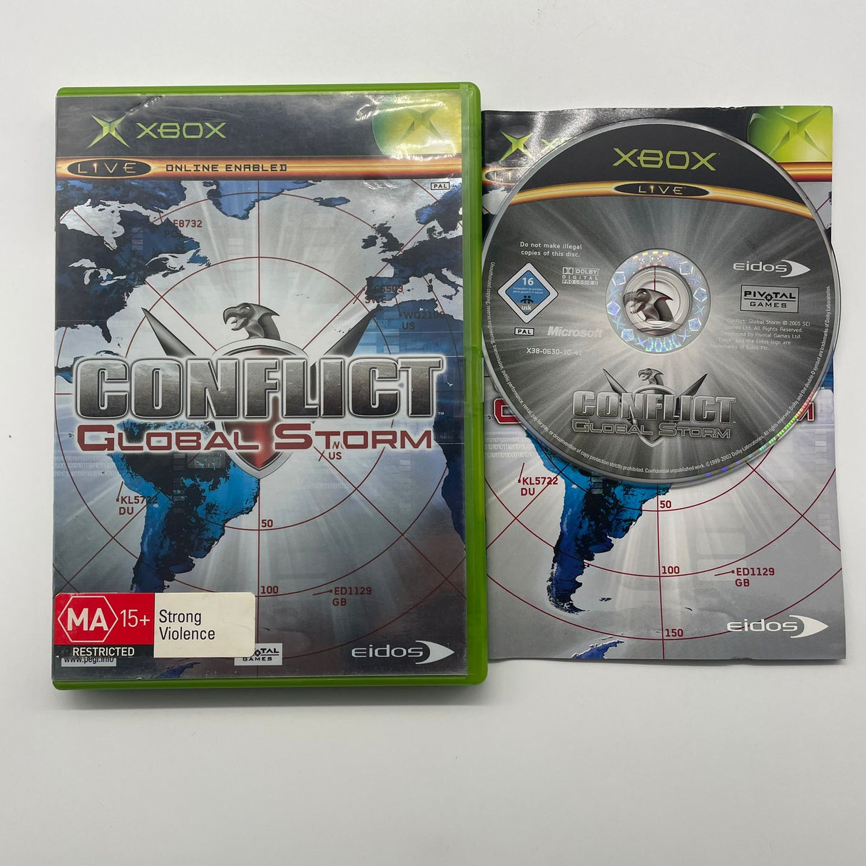 Conflict Global Storm Xbox Original Game + Manual