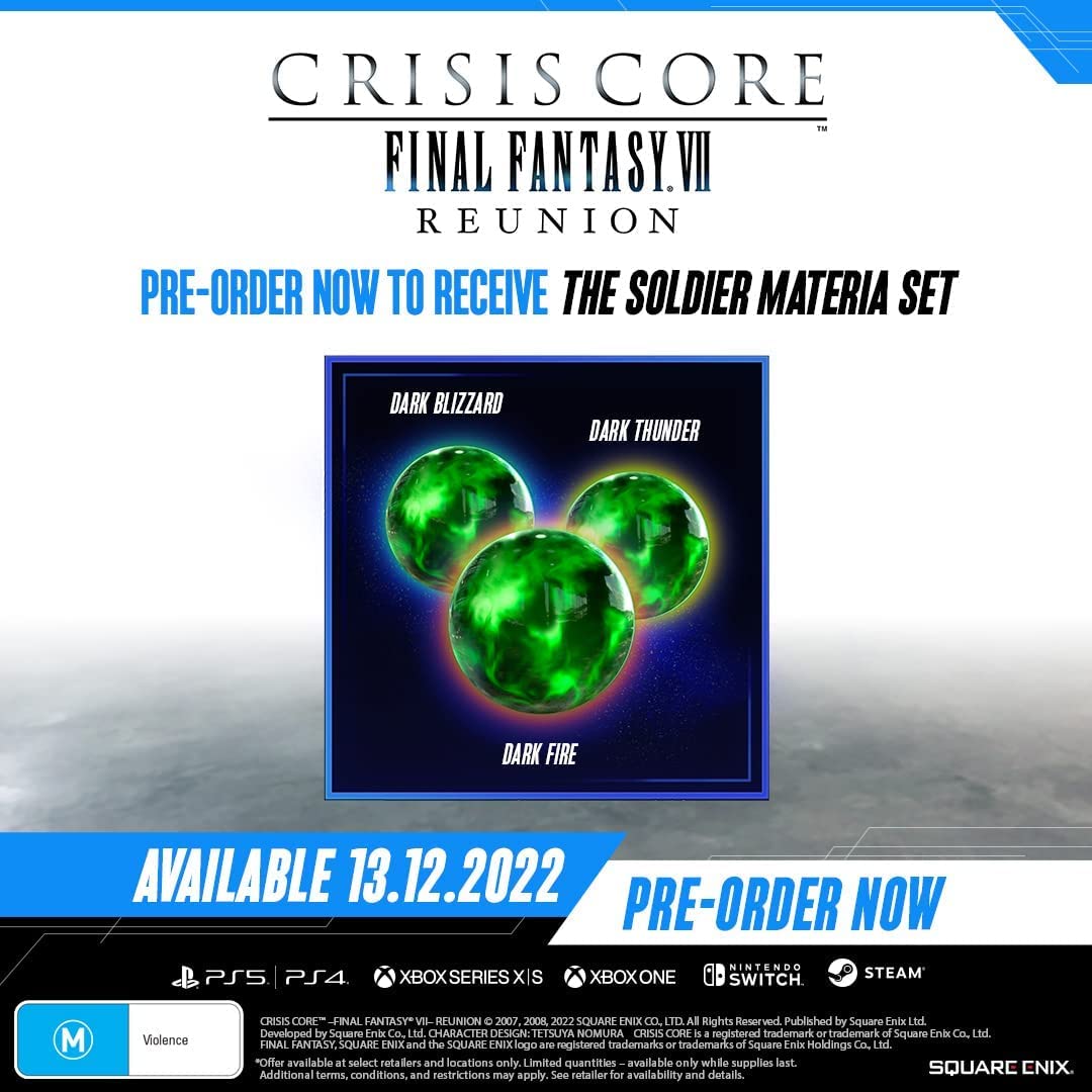 Crisis Core - Final Fantasy VII - Reunion - PlayStation 5 PS5 Game Brand New Sealed