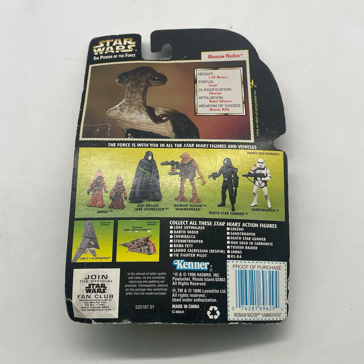 Star Wars Power Of The Force Momaw Nadon Hammerhead Figure