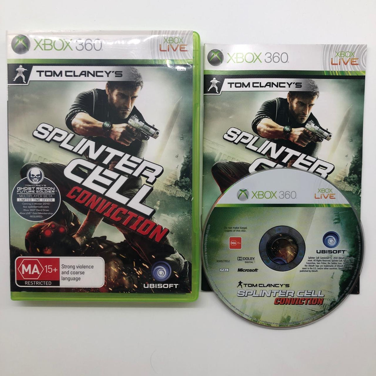 Tom Clancys Splinter Cell Conviction Xbox 360 Game + Manual PAL