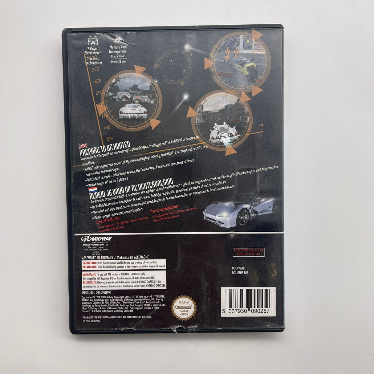 Spy Hunter Nintendo Gamecube Game + Manual PAL