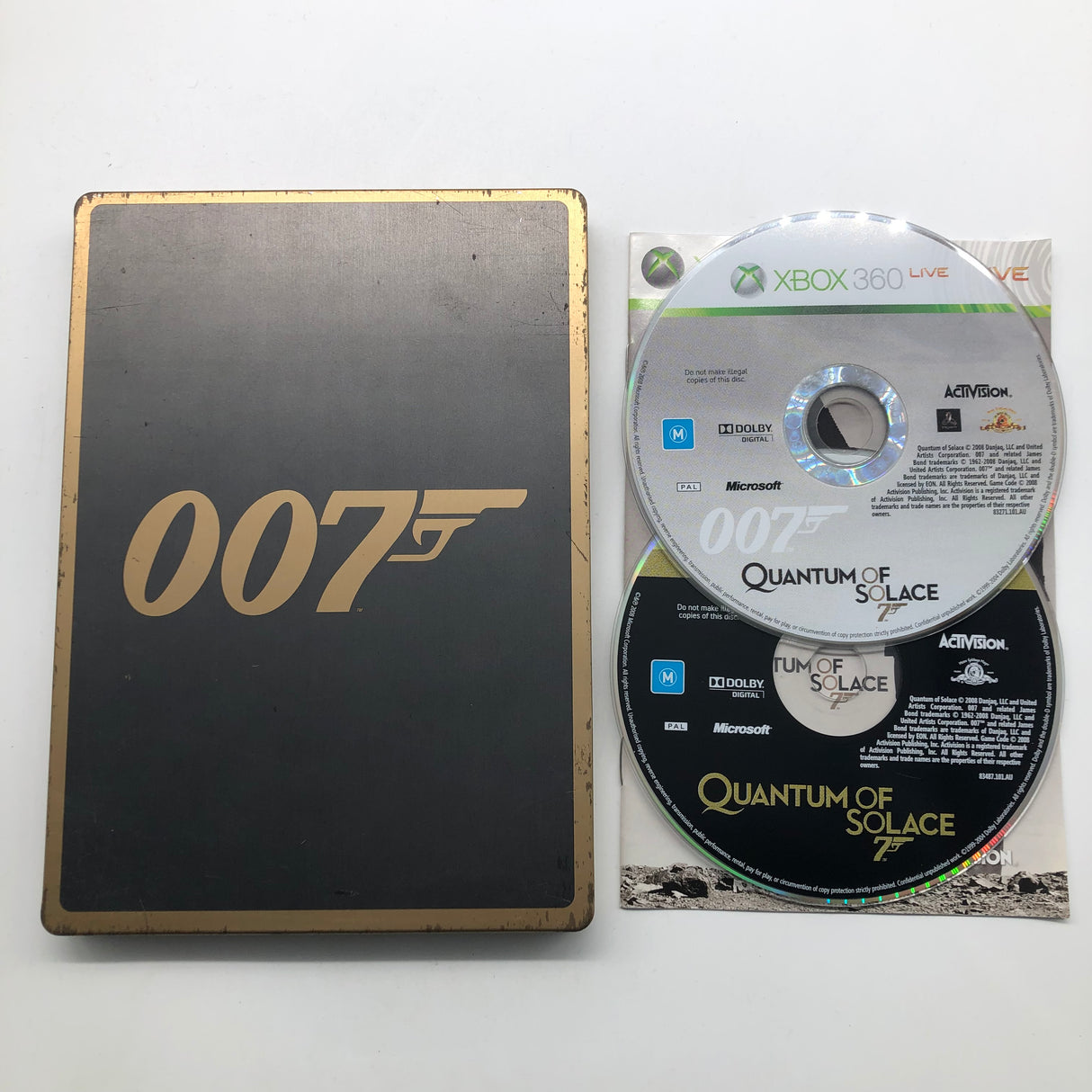 Quantum of Solace Xbox 360 Game + Manual Steelbook Edition PAL