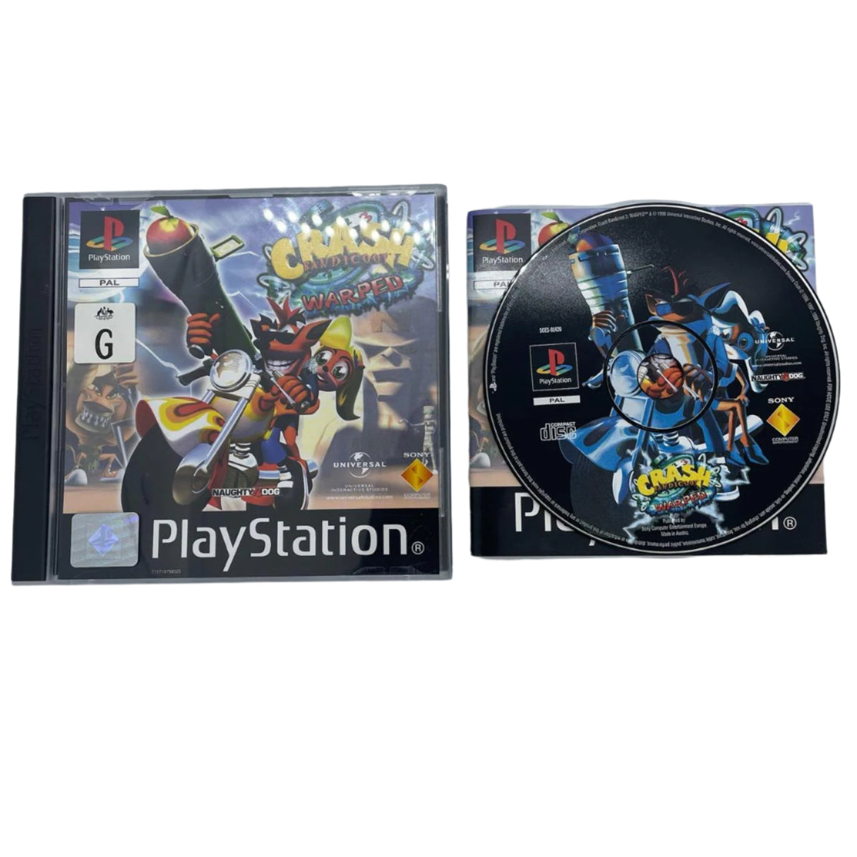 Crash Bandicoot 3 Warped PS1 Playstation 1 Game + Manual PAL