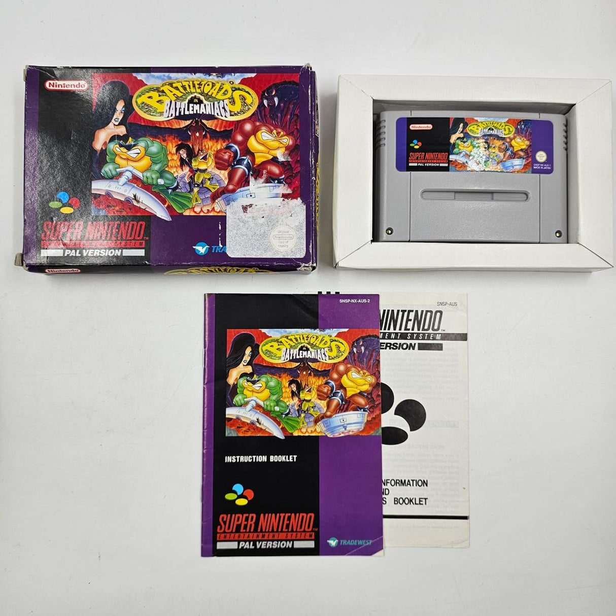 Battletoads in Battlemaniacs Super Nintendo SNES Game Boxed Complete PAL