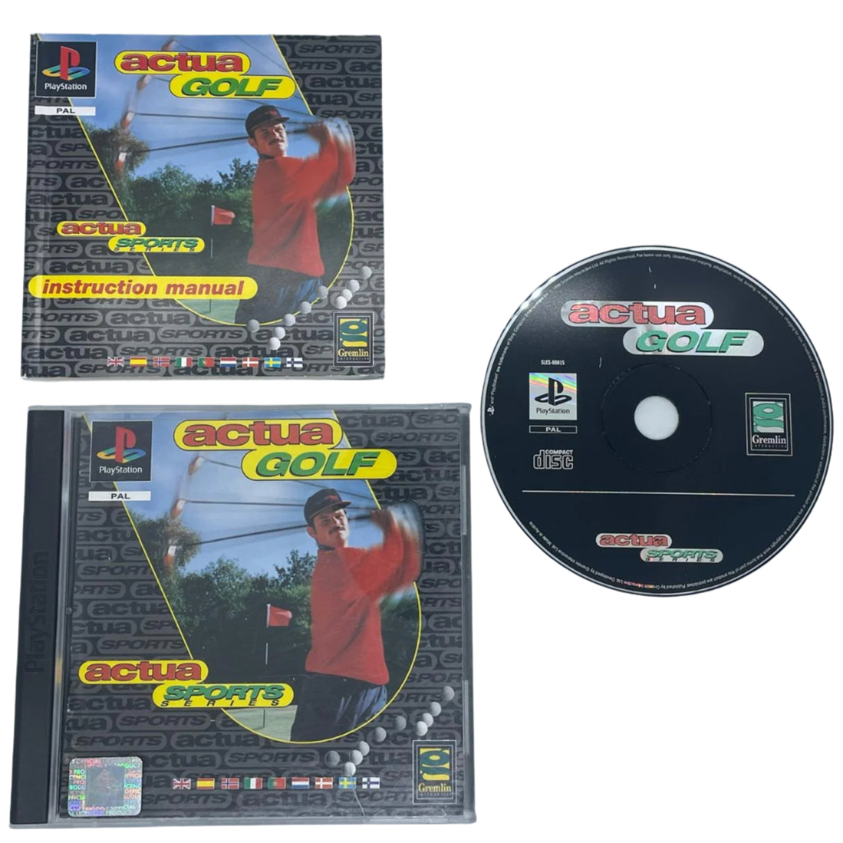 Actua Golf PS1 PlayStation 1 Game + Manual PAL