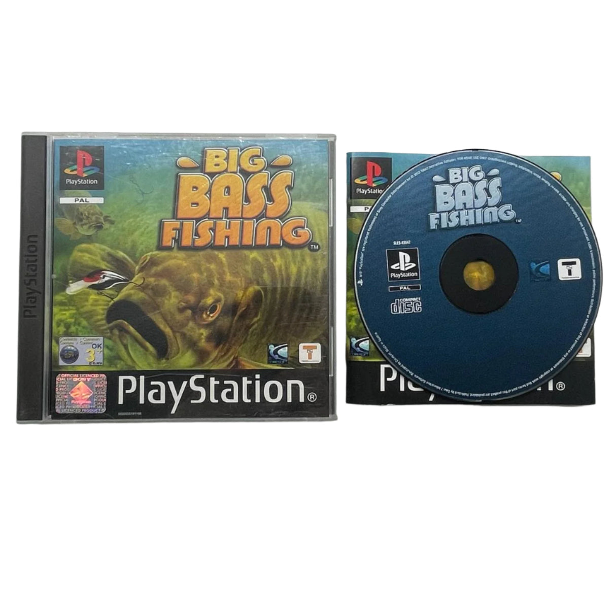 Big Bass Fishing PS1 Playstation 1 Game + Manual PAL
