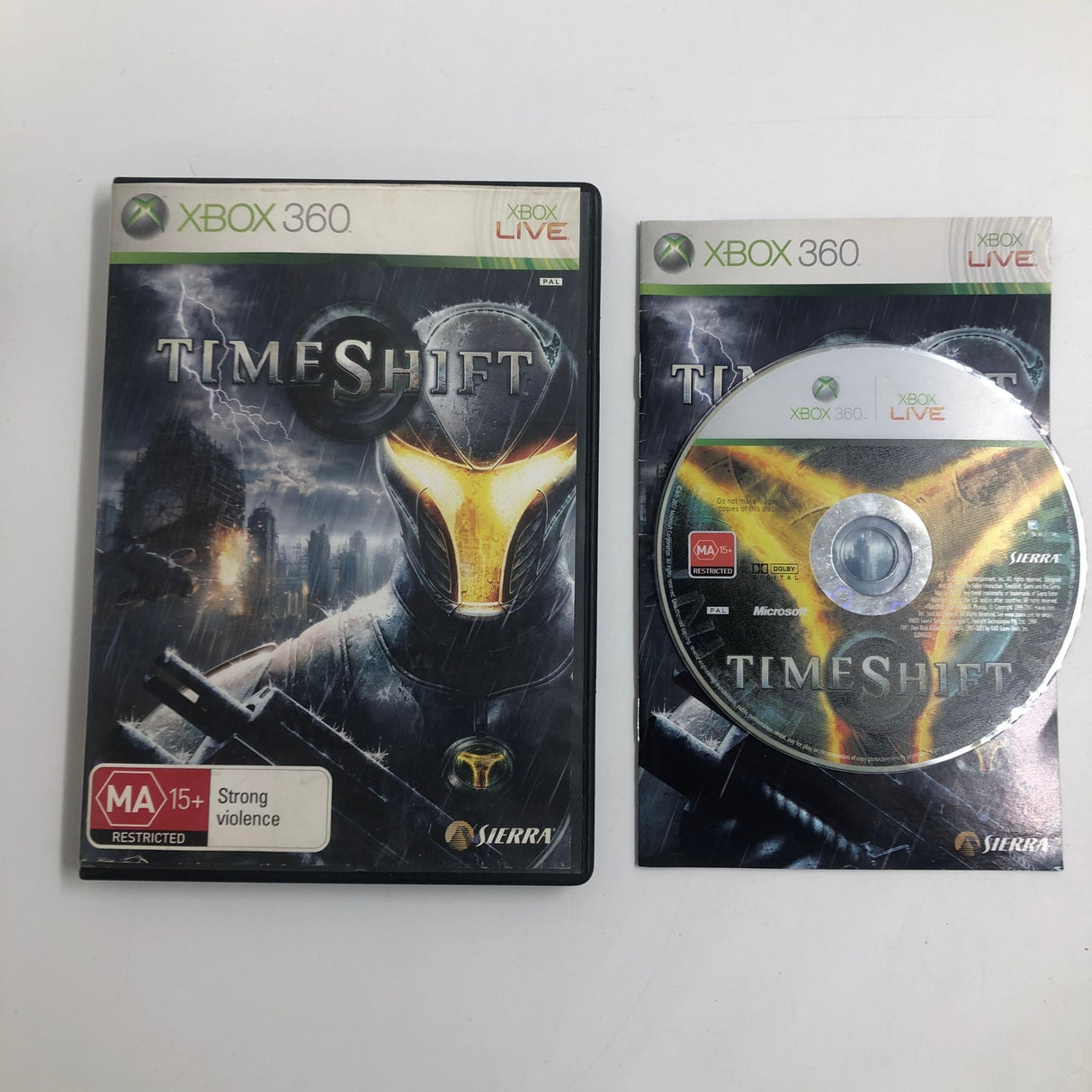 Time Shift Xbox 360 Game + Manual PAL