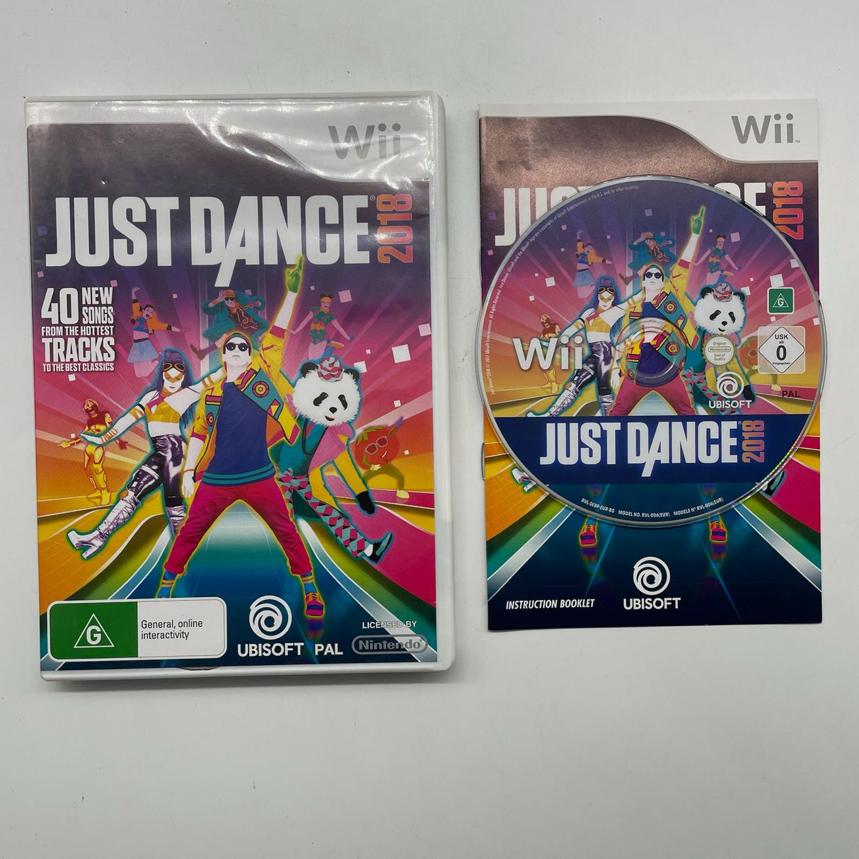 Just Dance 2018 Nintendo Wii Game + Manual PAL