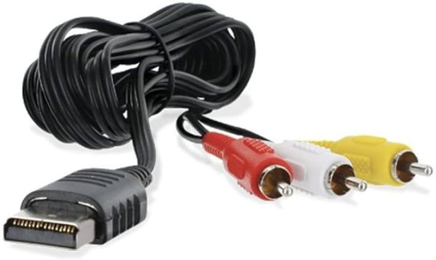 Sega Dreamcast AV RCA tv Cable with Sega Dreamcast Console 1.8m