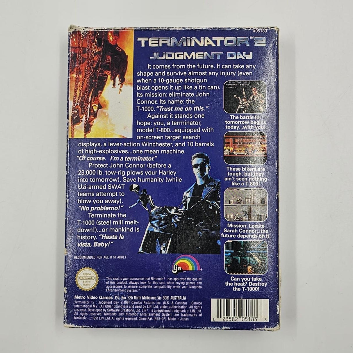 Terminator 2 Judgment day T2 Nintendo Entertainment System NES Game Boxed Complete PAL