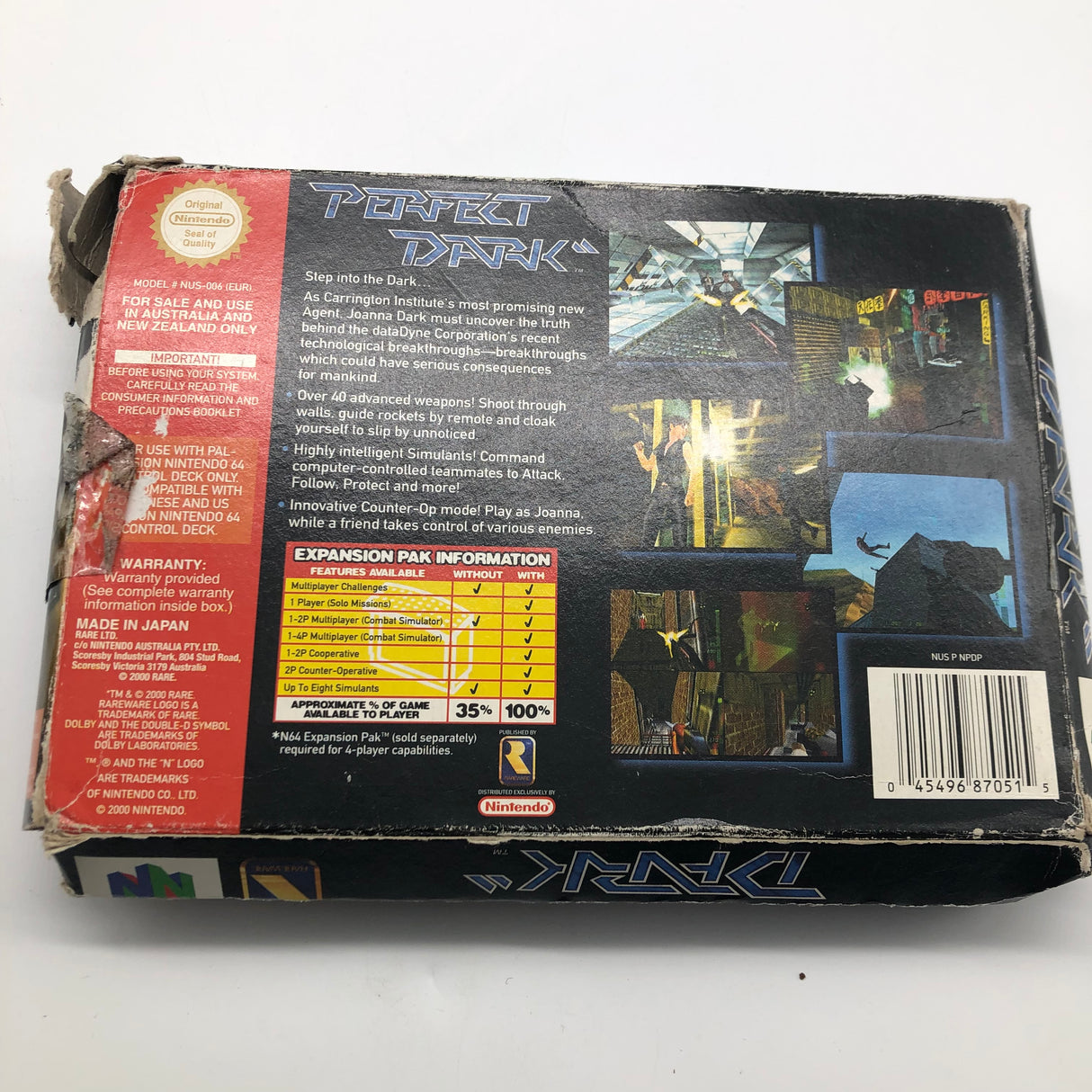 Perfect Dark Nintendo 64 N64 Game Boxed Complete PAL