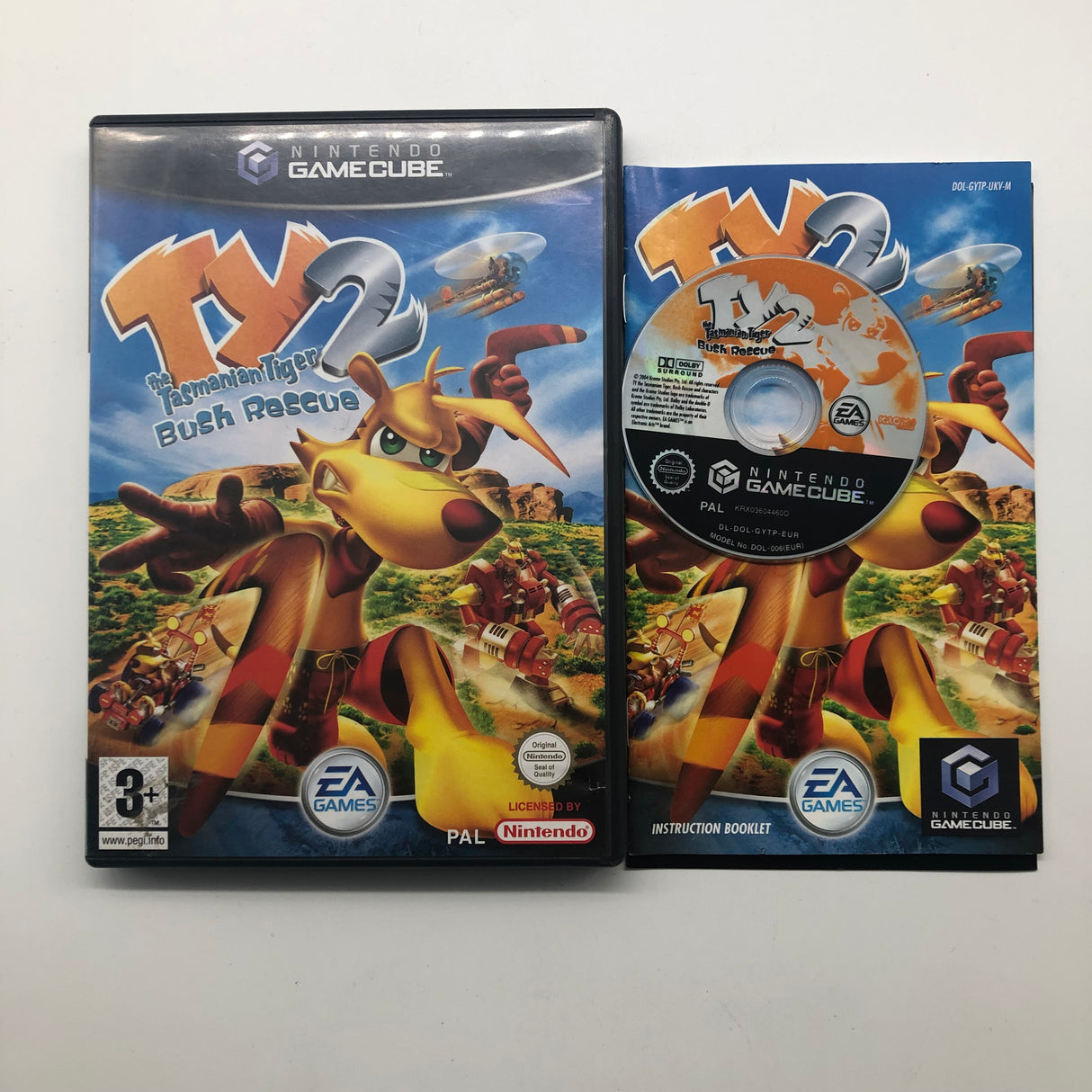 Ty 2 The Tasmanian Tiger Nintendo Gamecube Game + Manual PAL
