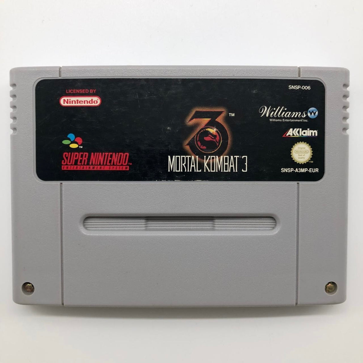 Mortal Kombat 3 Super Nintendo SNES Game Cartridge PAL