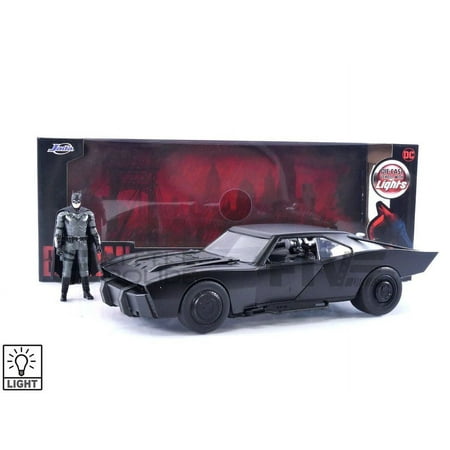 The Batman 1:18 Batmobile with Lights Die-Cast Car Batman Figure