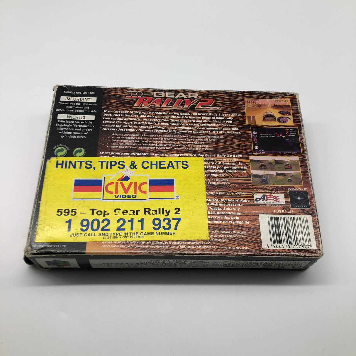 Top Gear Rally 2 Nintendo 64 N64 Game Boxed Complete PAL