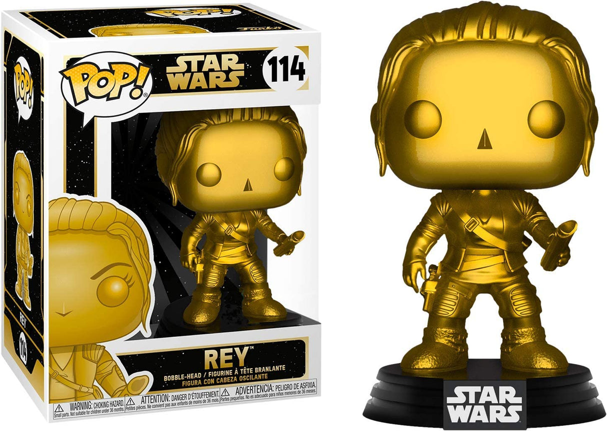 Star Wars Gold Metallic Rey #114 Funko Pop Vinyl Figure