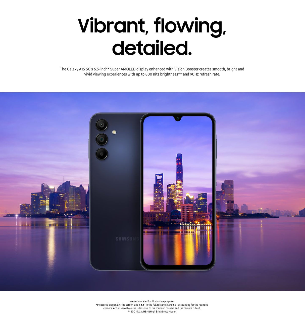 Samsung Galaxy A15 5G Unlocked Android Mobile Phone, 128GB/GB Blue Black Brand New Sealed