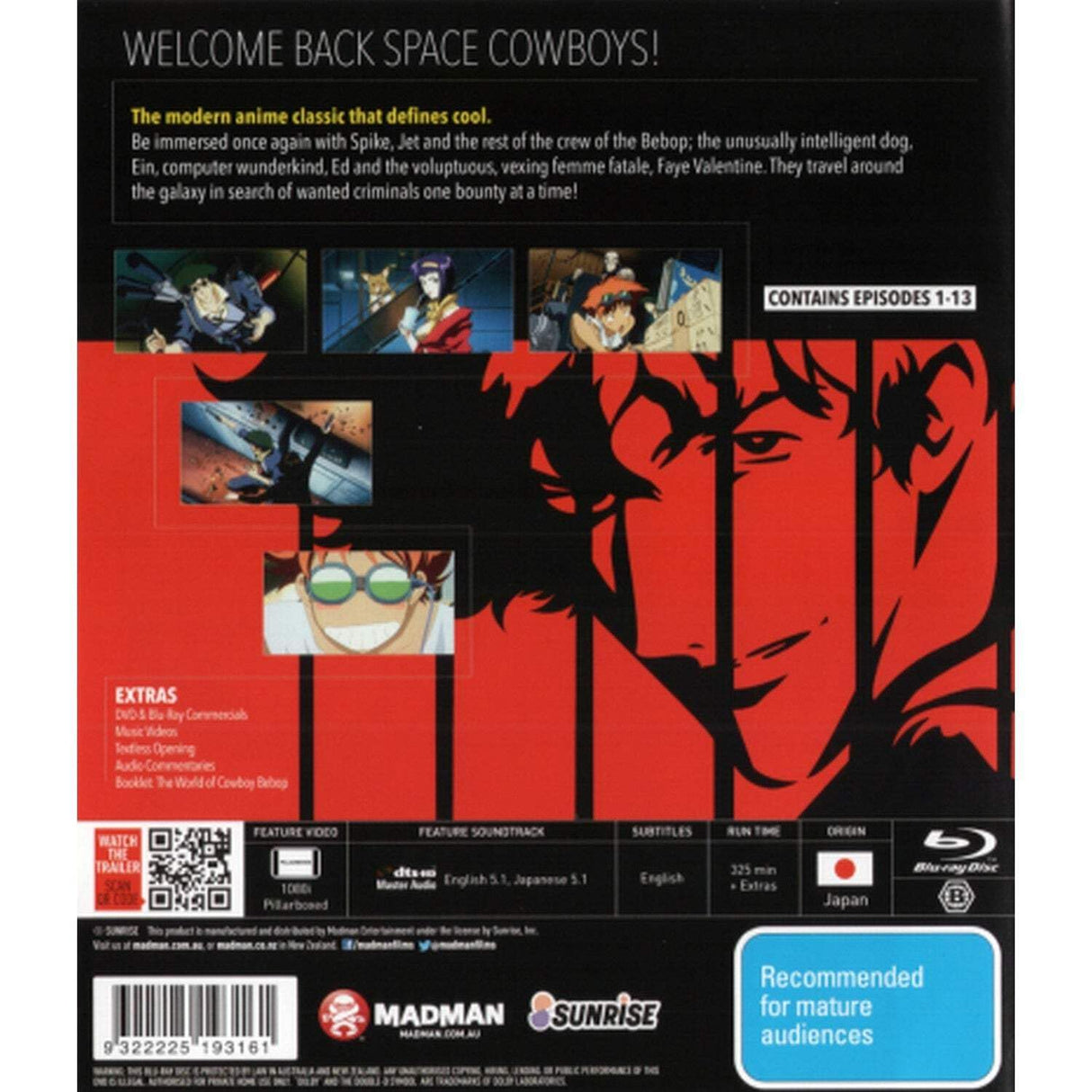 Cowboy Bebop Remastered Sessions Collection 1 Eps 1-13 Blu-ray