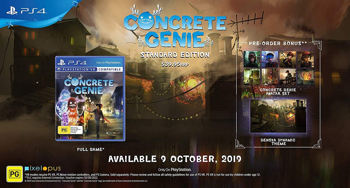 Concrete Genie PS4 Playstation 4 Game Brand New Sealed