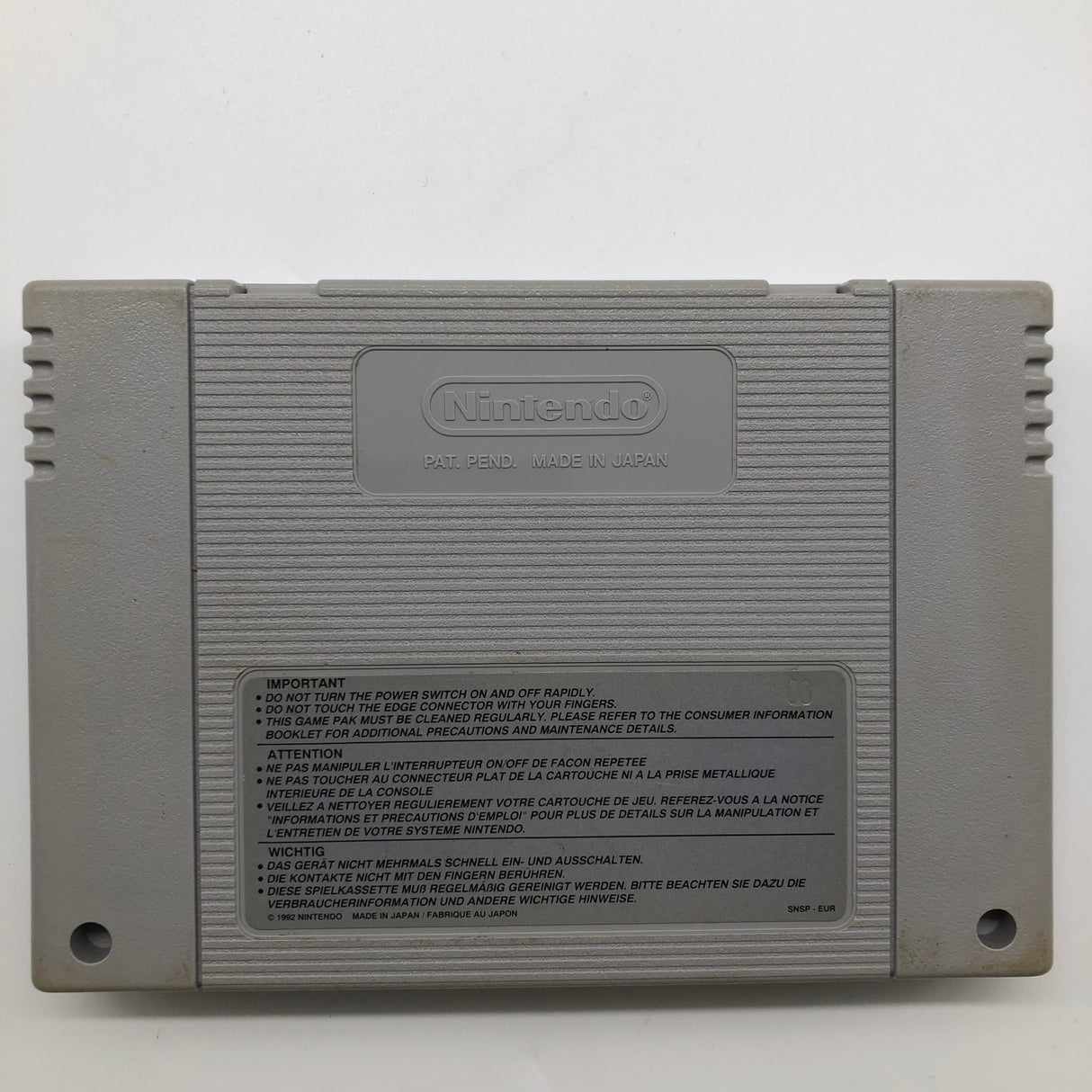 Power Rangers Super Nintendo SNES Game Cartridge PAL