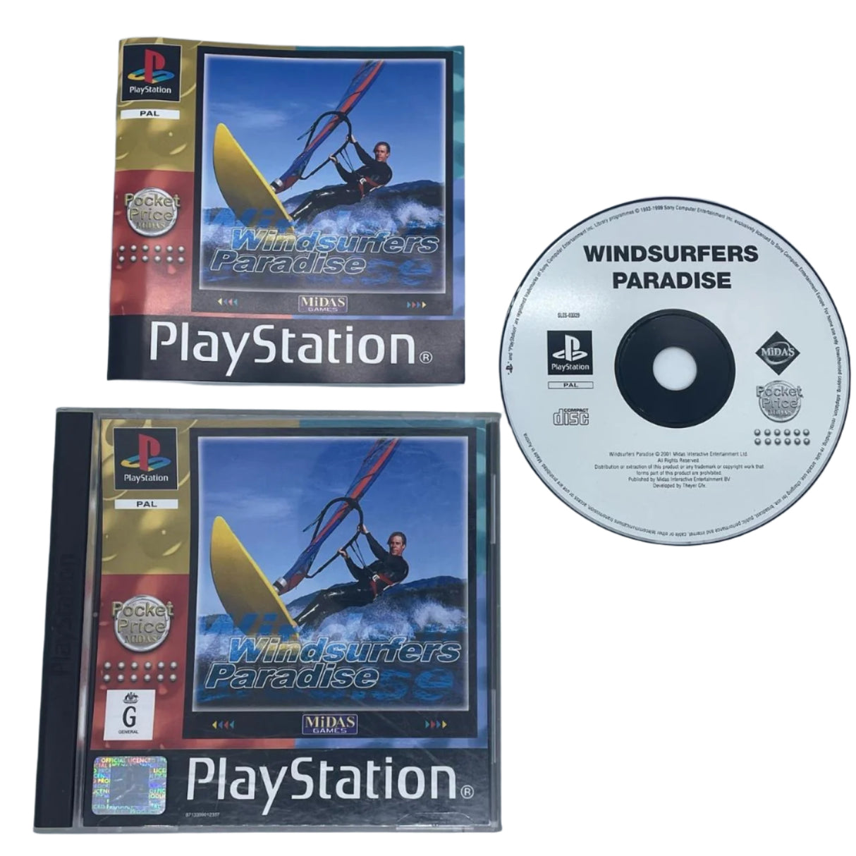 Windsurfers Paradise PS1 Playstation 1 Game + Manual PAL