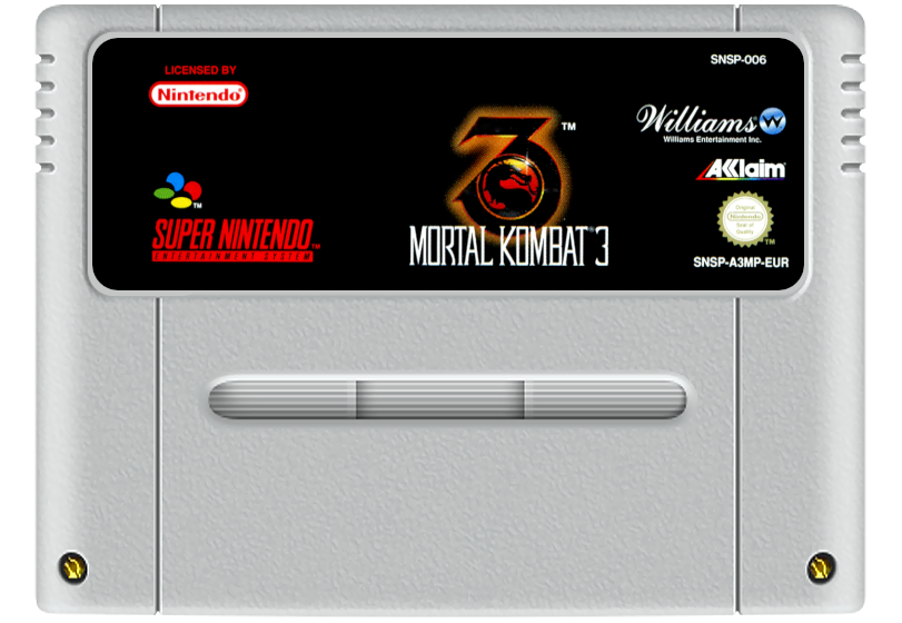 Mortal Kombat 3 Super Nintendo Entertainment System SNES Game Cartridge PAL