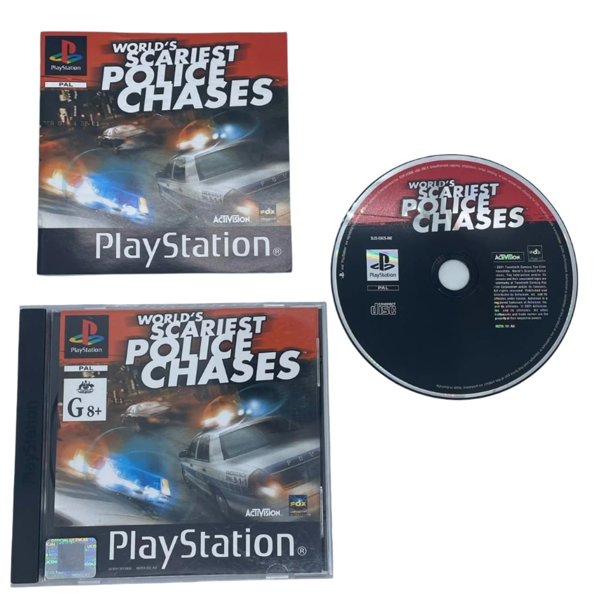 World's Scariest Police Chases PS1 Playstation 1 Game + Manual PAL