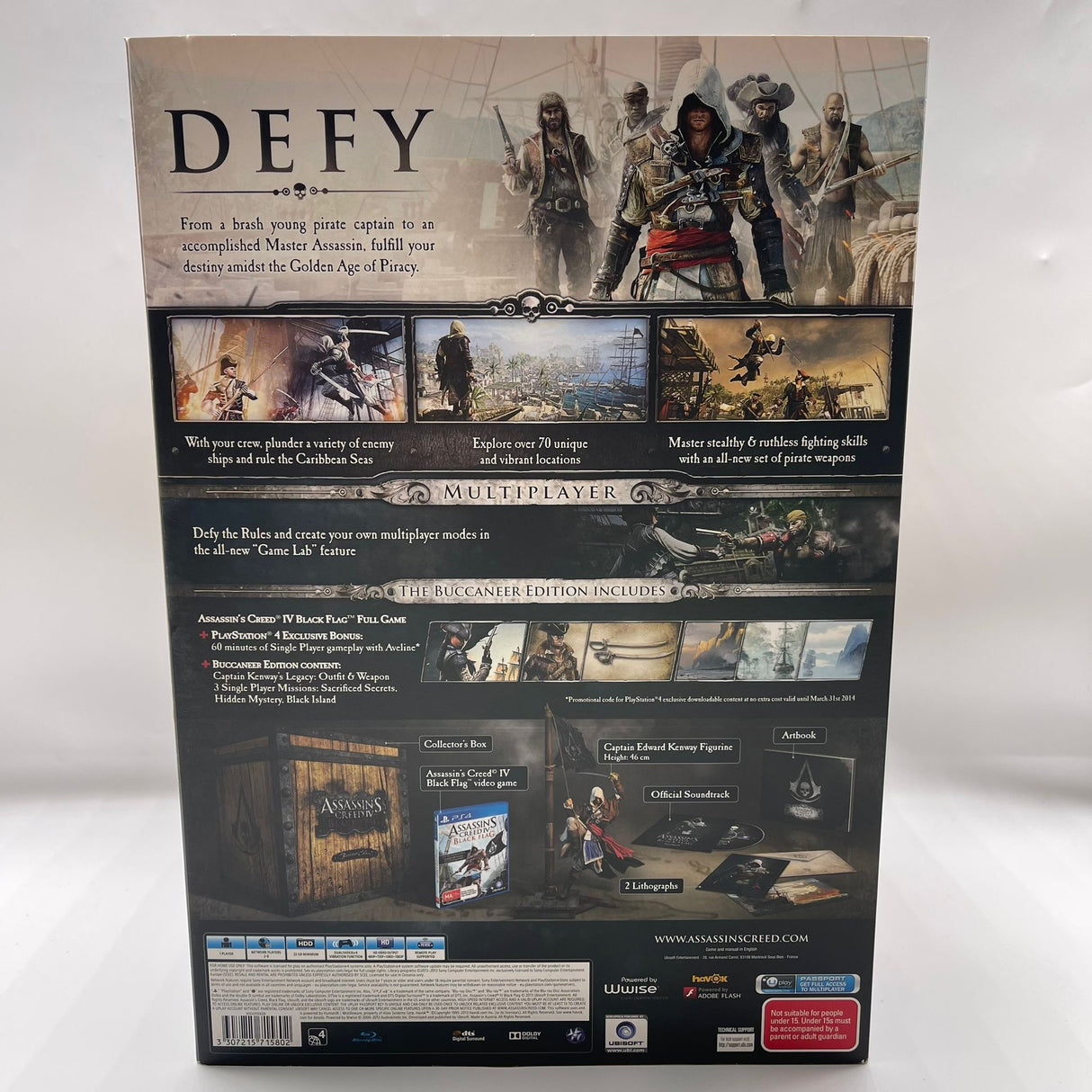 Assassins Creed IV 4 Black Flag Buccaneer Edition PS4 No Game 4 Boxed