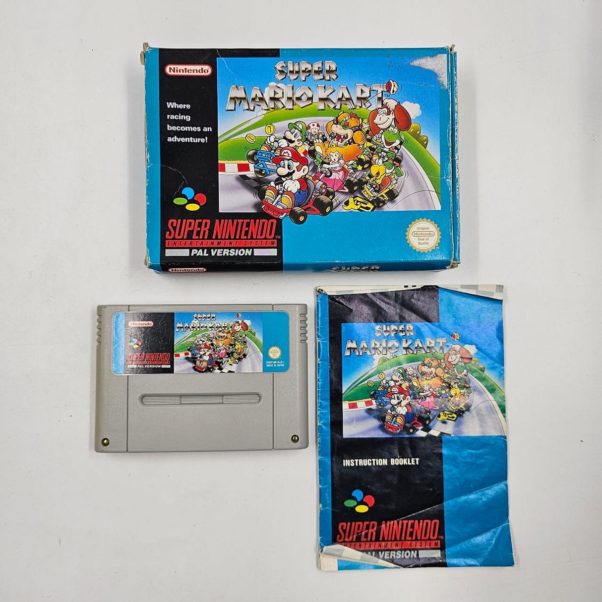 Super Mario Kart Super Nintendo SNES Game Boxed Complete PAL