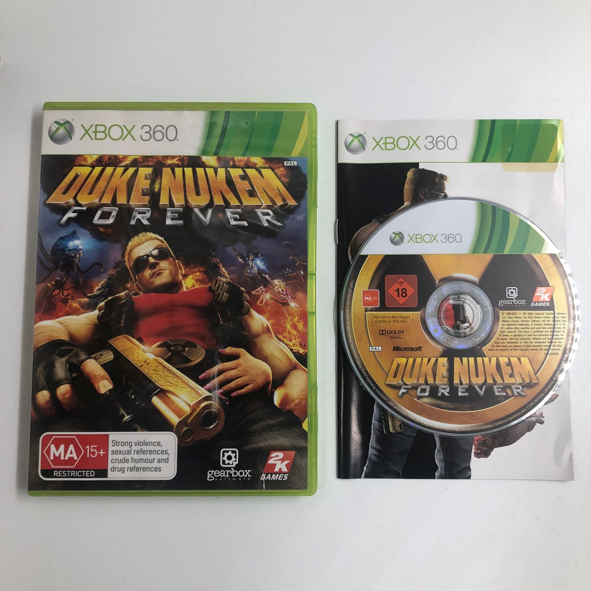 Duke Nukem Forever Xbox 360 Game + Manual PAL