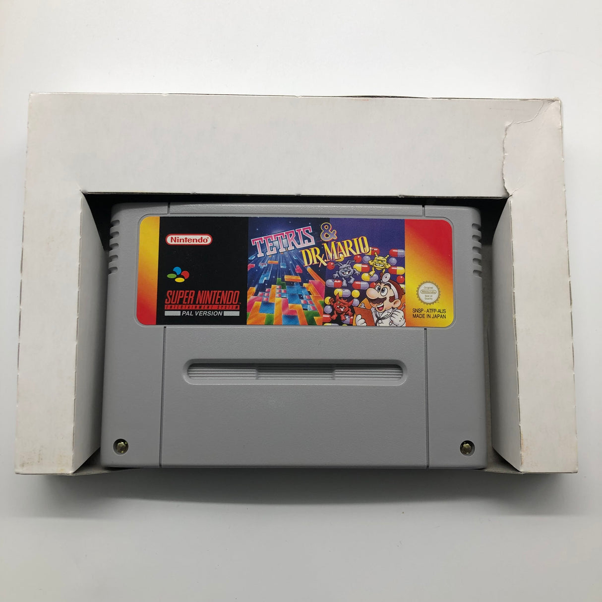 Tetris and Dr. Mario Super Nintendo SNES Game Boxed Complete PAL