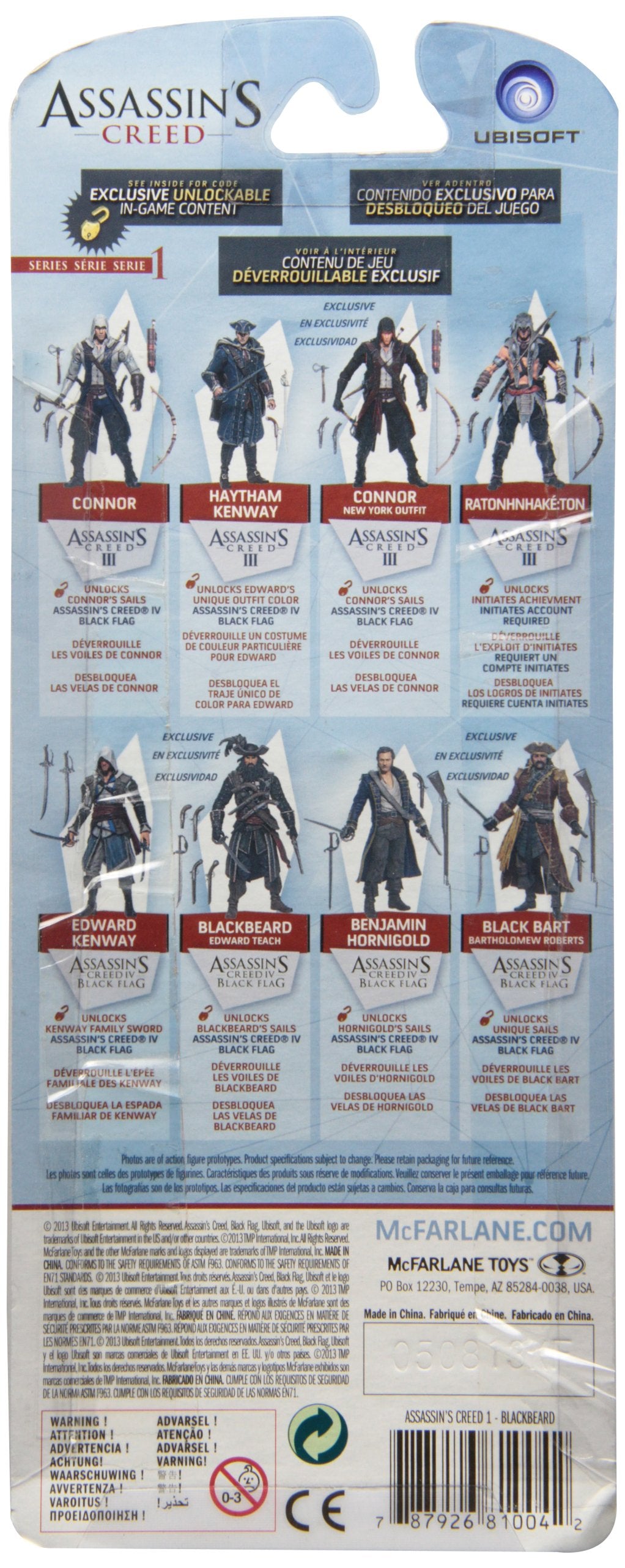 Assassin's Creed Blackbeard Edward Teach McFarlane Toys Series 1 Figure